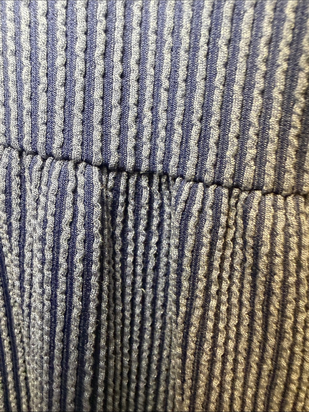 Blue Ribbed Flutter-Sleeve Mini Dress - Picture 4 of 5